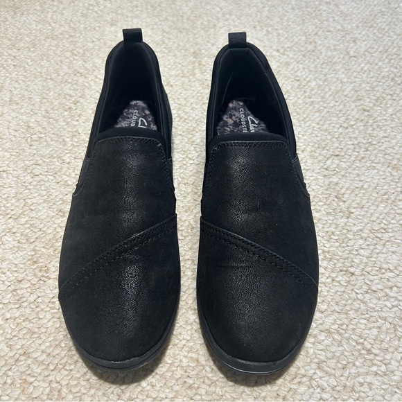 Clarks Cloudsteppers Breeze Dawn Womens Slip On Loafers Flats Size 8 Black 27772 - Picture 2 of 9